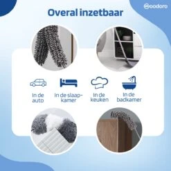 Woodoro Ragebol Uitschuifbaar Complete 9-Delige Set - Verstelbare Telescoopsteel - Plumeau - RVS - Zwart & Grijs -Huishoudelijke Benodigdheden Winkel 1200x1200 1175