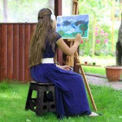 Buxibo - Kruk - Krukje - Keukentrap - Keukentrapje - Opvouwbaar Trapje - Keuken/Badkamer/Schuur Trapje - 29 X 24 X 40cm -Huishoudelijke Benodigdheden Winkel 1200x1200 1182