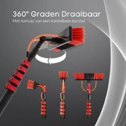 Merkloos Telescoopsteel Ramenwassen 4,6M - Met Borstel & Waterdoorvoer - Voor Ramen - Watertoevoer - Borstel -Huishoudelijke Benodigdheden Winkel 1200x1200 1211