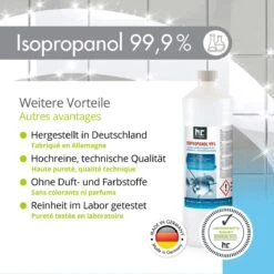 Isopropyl Alcohol - Isopropanol - IPA - Isopropyl - 99,9% Zuiver - 1000ml - Inclusief Trechter -Huishoudelijke Benodigdheden Winkel 1200x1200 1408