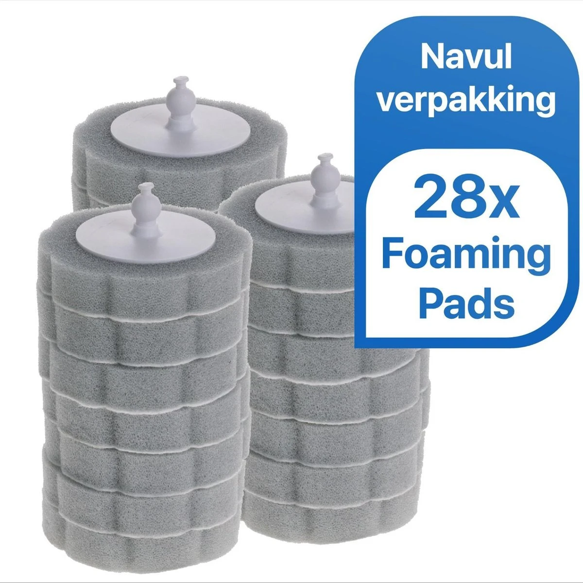 RevoBrush 28x Crystal Clean Foaming Pads Navulling - WC Borstel Met Houder Vrijstaand 1 RevoBrush 28x Crystal Clean Foaming Pads Navulling - WC Borstel Met Houder Vrijstaand