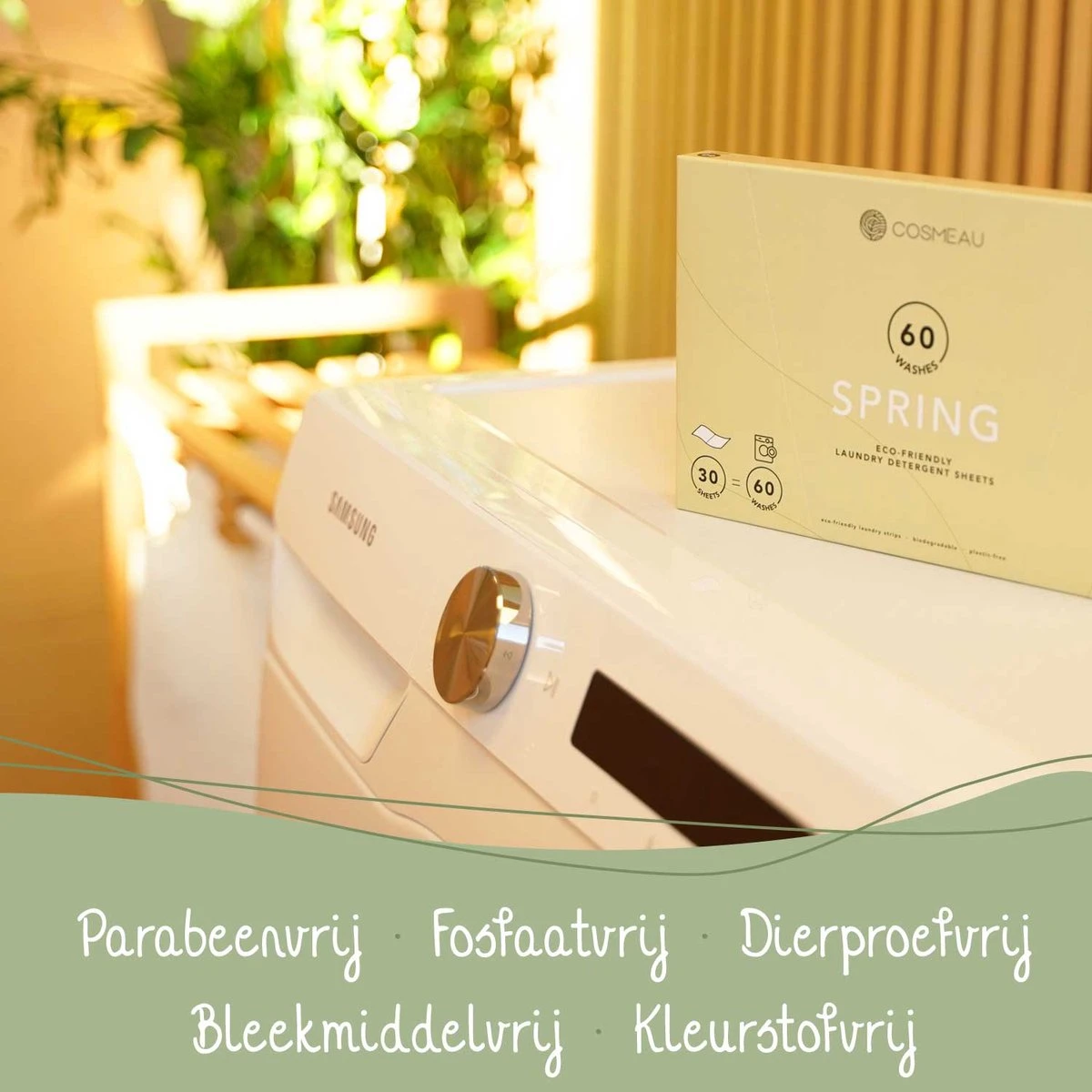 Cosmeau Wasmiddel Wasstrips 60 Wasbeurten Lentefris Wasvellen Wasdoekjes Detergent Sheets Eco Laundry Strips Wasdoekjes Biologisch - Cosmo Cosmea Kosmo 4 Cosmeau Wasmiddel Wasstrips 60 Wasbeurten Lentefris Wasvellen Wasdoekjes Detergent Sheets Eco Laundry Strips Wasdoekjes Biologisch - Cosmo Cosmea Kosmo - Afbeelding 4