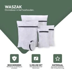 STACK Waszakken | Set Van 5 Waszakjes Met Rits - Waszak - Wasnet - Kledingzakjes - BH Was Zakjes - Laundry Bag Set Voor Ondergoed - Kleding - Delicaat Wasgoed - Wasmachine Zakjes - Wasgoed -Huishoudelijke Benodigdheden Winkel 1200x1200 418