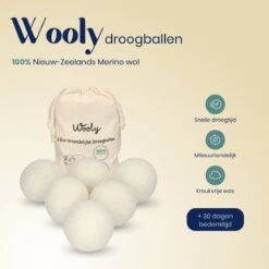 Wooly Drogerballen - 6 Wasdroger Ballen - Duurzaam - Wol - Herbruikbare Wasballen - Wasbol - Wasverzachter 15 Wooly Drogerballen - 6 Wasdroger Ballen - Duurzaam - Wol - Herbruikbare Wasballen - Wasbol - Wasverzachter -Huishoudelijke Benodigdheden Winkel 1200x1200 430