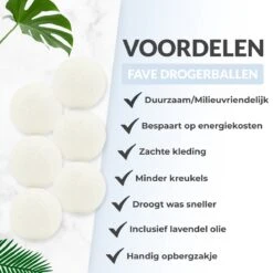 FAVE Drogerballen XL - 6 Stuks - Inclusief 2x Lavendelolie & Opbergzakje - Wasbol - Wasballen - Doseerbol - Droogballen - Duurzaam 14 FAVE Drogerballen XL - 6 Stuks - Inclusief 2x Lavendelolie & Opbergzakje - Wasbol - Wasballen - Doseerbol - Droogballen - Duurzaam -Huishoudelijke Benodigdheden Winkel 1200x1200 488