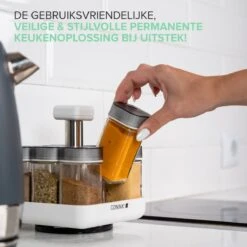 Coninx Kruidenrek Staand - Draaiend Kruidenrek Met Glazen Potjes - Kruidencarrousel Draaibaar - 8 Kruidenpotjes - Wit / RVS 14 Coninx Kruidenrek Staand - Draaiend Kruidenrek Met Glazen Potjes - Kruidencarrousel Draaibaar - 8 Kruidenpotjes - Wit / RVS -Huishoudelijke Benodigdheden Winkel 1200x1200 532