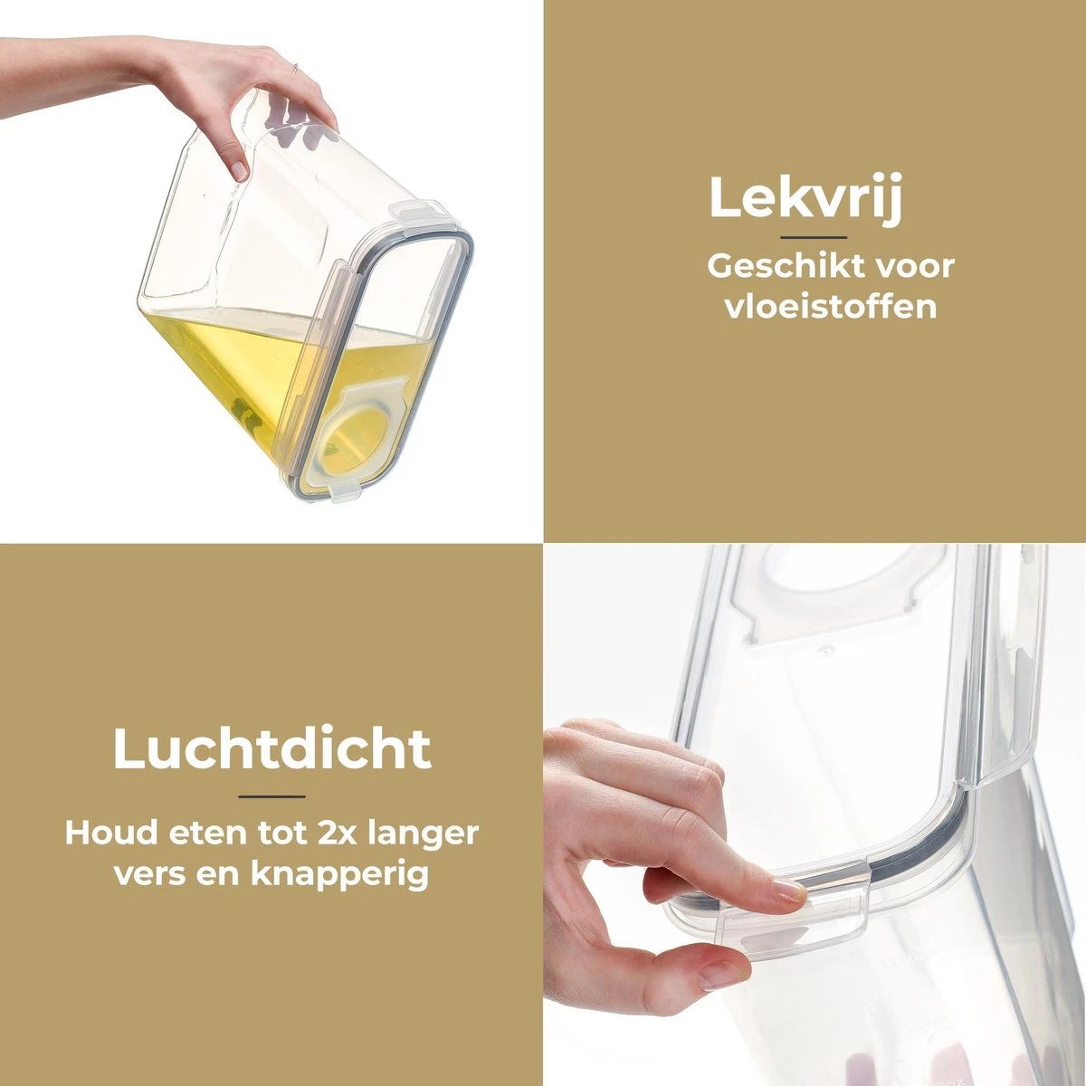 Stosh Voorraadpotten - Voorraadbussen - Vershouddoos - 4 Stuks - 4.0L - BPA Vrij - Kunststof 2 Stosh Voorraadpotten - Voorraadbussen - Vershouddoos - 4 Stuks - 4.0L - BPA Vrij - Kunststof - Afbeelding 2