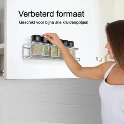 Kruidenrek Ophangbaar Kruidenpotjes Wandrek Organizer Keuken Accessoires - Geschikt Voor Bijna Alle Kruidenpotjes -Huishoudelijke Benodigdheden Winkel 1200x1200 566