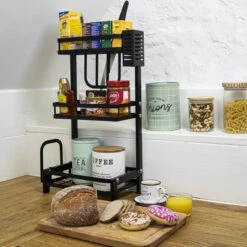 Chefs Cuisine Kruidenrek - Kruidenrek Staand - Keukenrek - Aanrecht Organiser - Bureau Organizer - Keuken Organizers - Roestvrij Staal -Huishoudelijke Benodigdheden Winkel 1200x1200 582