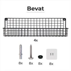 Friendly Kitchen Ophangbaar Kruidenrek - 4 Kruidenrekjes Voor Totaal 32 Kruidenpotjes - Spice Rack - Staal - Zwart -Huishoudelijke Benodigdheden Winkel 1200x1200 585