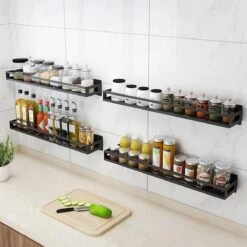 Merkloos Kruidenrek / Opbergrek - RVS - Perforatievrij Aan De Muur Gemonteerd - 50x13x6 Cm - Zwart 9 Merkloos Kruidenrek / Opbergrek - RVS - Perforatievrij Aan De Muur Gemonteerd - 50x13x6 Cm - Zwart -Huishoudelijke Benodigdheden Winkel 1200x1200 588