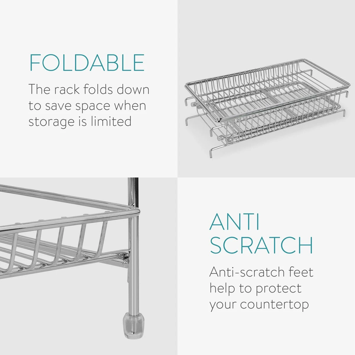 Navaris Stalen Kruidenrekje 2 Laags - Kruidenrek Staand - Rek Voor Kruidenpotjes En Glaasjes - Multifunctionele Organizer Voor Keuken En Badkamer 4 Navaris Stalen Kruidenrekje 2 Laags - Kruidenrek Staand - Rek Voor Kruidenpotjes En Glaasjes - Multifunctionele Organizer Voor Keuken En Badkamer - Afbeelding 4