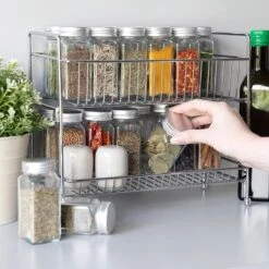 Navaris Stalen Kruidenrekje 2 Laags - Kruidenrek Staand - Rek Voor Kruidenpotjes En Glaasjes - Multifunctionele Organizer Voor Keuken En Badkamer 16 Navaris Stalen Kruidenrekje 2 Laags - Kruidenrek Staand - Rek Voor Kruidenpotjes En Glaasjes - Multifunctionele Organizer Voor Keuken En Badkamer -Huishoudelijke Benodigdheden Winkel 1200x1200 607