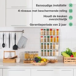 Merkloos Coninx Kruidenrek KR3000 - Ophangbaar - 32 Kruidenpotjes - 4 Laags -Huishoudelijke Benodigdheden Winkel 1200x1200 610