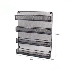 QUVIO Groot Kruidenrek Staal - Ophangbaar - Voor 32 Kruidenpotjes - 4 Laags - Zwart -Huishoudelijke Benodigdheden Winkel 1200x1200 633