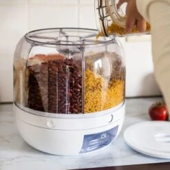 Roterende Voedsel Dispenser - 6 Vakken - Met Doseerschep - BPA Vrij - Handig -Huishoudelijke Benodigdheden Winkel 1200x1200 711