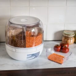 Roterende Voedsel Dispenser - 6 Vakken - Met Doseerschep - BPA Vrij - Handig -Huishoudelijke Benodigdheden Winkel 1200x1200 712