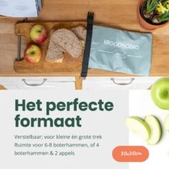 BROODNODIG® - Herbruikbare Boterhamzak - Van 100% Gerecyclede PET-flessen - Ideaal Als Diepvrieszakjes - Lunchzak - Herbruikbaar Boterhamzakje - Foodwrap - Lunchbox - 30x20cm - Pastel Groen -Huishoudelijke Benodigdheden Winkel 1200x1200 754