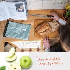 BROODNODIG® - Herbruikbare Boterhamzak - Van 100% Gerecyclede PET-flessen - Ideaal Als Diepvrieszakjes - Lunchzak - Herbruikbaar Boterhamzakje - Foodwrap - Lunchbox - 30x20cm - Pastel Groen -Huishoudelijke Benodigdheden Winkel 1200x1200 758