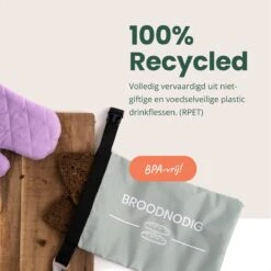 BROODNODIG® - Herbruikbare Boterhamzak - Van 100% Gerecyclede PET-flessen - Ideaal Als Diepvrieszakjes - Lunchzak - Herbruikbaar Boterhamzakje - Foodwrap - Lunchbox - 30x20cm - Pastel Groen -Huishoudelijke Benodigdheden Winkel 1200x1200 760