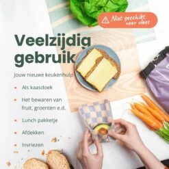 BROODNODIG® - Bijenwas Wraps (Bijenwas Doek) - Set Van 4 - 1S, 2M, 1L - Foodwrap - Beeswax Wraps - Bee Wrap - Beewax - Bijenwasdoek - Zero Waste - Duurzaam Cadeau - Herbruikbaar Boterhamzakje -Huishoudelijke Benodigdheden Winkel 1200x1200 772