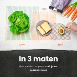 BROODNODIG® - Bijenwas Wraps (Bijenwas Doek) - Set Van 4 - 1S, 2M, 1L - Foodwrap - Beeswax Wraps - Bee Wrap - Beewax - Bijenwasdoek - Zero Waste - Duurzaam Cadeau - Herbruikbaar Boterhamzakje -Huishoudelijke Benodigdheden Winkel 1200x1200 774