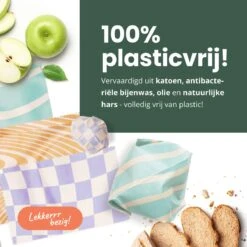 BROODNODIG® - Bijenwas Wraps (Bijenwas Doek) - Set Van 4 - 1S, 2M, 1L - Foodwrap - Beeswax Wraps - Bee Wrap - Beewax - Bijenwasdoek - Zero Waste - Duurzaam Cadeau - Herbruikbaar Boterhamzakje -Huishoudelijke Benodigdheden Winkel 1200x1200 775