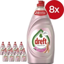 Dreft Clean & Care Rose & Satin Afwasmiddel - 8x780ml - Voordeelverpakking -Huishoudelijke Benodigdheden Winkel 1200x1200 785