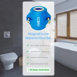 ENISTO® Magnetische Waterontharder Small – Waterontharder Magneet – Douchefilter – Waterontkalker – Waterverzachter – Antikalk – Blauw – RVS -Huishoudelijke Benodigdheden Winkel 1200x1200 819