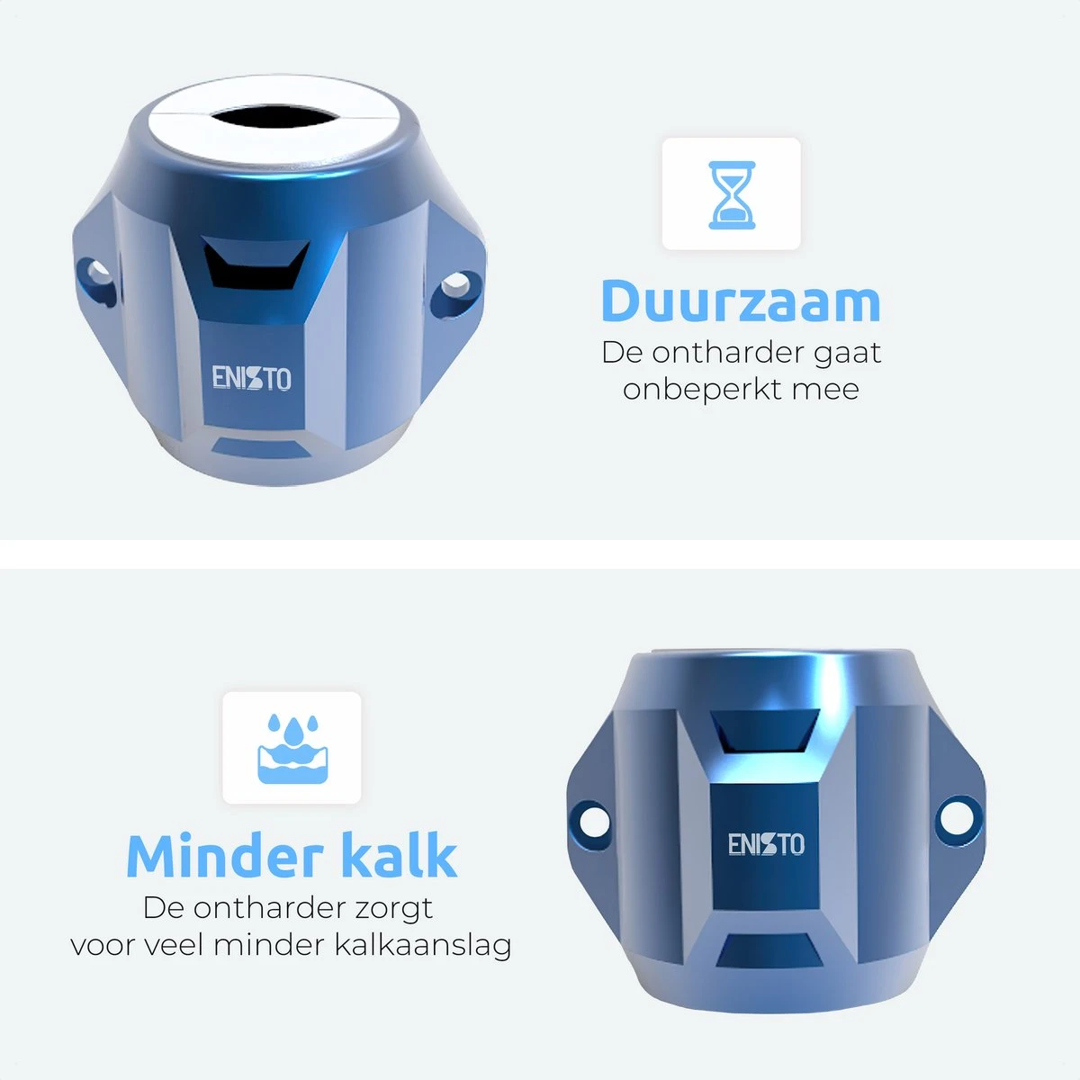 ENISTO® Magnetische Waterontharder Medium – Waterontharder Magneet – Douchefilter – 15.000 Gauss – Waterontkalker – Waterverzachter – Antikalk – Blauw – RVS 2 ENISTO® Magnetische Waterontharder Medium – Waterontharder Magneet – Douchefilter – 15.000 Gauss – Waterontkalker – Waterverzachter – Antikalk – Blauw – RVS - Afbeelding 2