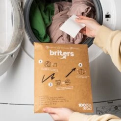 Briters Wasmiddelstrips - 100 Wasbeurten - Ecologisch Wasmiddel - 100% Plasticvrij - Fresh Linen - Wasstrips -Huishoudelijke Benodigdheden Winkel 1200x1200 89