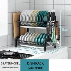 Merkloos Afdruiprek - Afdruiprek Met Lekbak - Afwas - Metaal - Zwart - RVS Afwasrek 9 Merkloos Afdruiprek - Afdruiprek Met Lekbak - Afwas - Metaal - Zwart - RVS Afwasrek -Huishoudelijke Benodigdheden Winkel 1200x1200 937