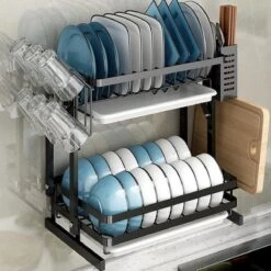 Doogo® Afdruiprek Met Lekbak 2 Laags – Inklapbaar - Muur Hangen Mogelijke - Afwasrek – Met 2 Lekbakken – Extra Accessories Voor Servies En Snijplanken - RVS 18 Doogo® Afdruiprek Met Lekbak 2 Laags – Inklapbaar - Muur Hangen Mogelijke - Afwasrek – Met 2 Lekbakken – Extra Accessories Voor Servies En Snijplanken - RVS -Huishoudelijke Benodigdheden Winkel 1200x1200 946