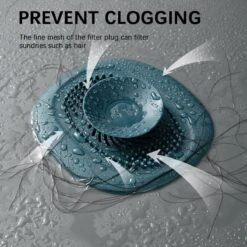 Merkloos Luxe Doucheputje Afvoer Plug Zeef Stopper Stop - Universele Haarfilter Haarvanger Gootsteenstop Afvoerstop Onderdeel Afvoerputje Stopper Putje Rooster Voor Wastafel Gootsteen Spoelbak Bad Douchebak Keuken Wasbak Badkuip Aanrecht - Siliconen - Blauw -Huishoudelijke Benodigdheden Winkel 1200x1200 971