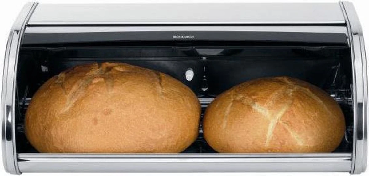 Brabantia Broodtrommel - Met Schuifdeksel - Matt Steel Fingerprint Proof 6 Brabantia Broodtrommel - Met Schuifdeksel - Matt Steel Fingerprint Proof - Afbeelding 6