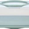 Merkloos Spesely® Pastel Groen Taart Bewaardoos Met Deksel En Inklapbare Handgrepen - Rechthoek - 39x19xH15cm - Vershouddoos - Transparant - Opbergdoos Taart - Taartdoos - Cakedoos - Taartdoos Met Deksel - Boîte à Gâteaux