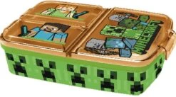 Mickey Mouse Minecraft Broodtrommel 3 Vakjes - 18x13 Cm - Brooddoos - Lunchbox -Huishoudelijke Benodigdheden Winkel 1200x664