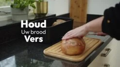 Gadgy Broodtrommel Met Bamboe Deksel – Brooddoos Met Snijplank - 36x19.5x11.5 Cm- Zwart -Huishoudelijke Benodigdheden Winkel 1200x675