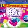 6x Witte Reus Power Caps Wasmiddelcapsules Color Reus 52 Stuks