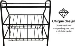 Zindoo Kruidenrek Zwart 3-laags Staand - Specerijen Rek - Kruiden Rek - Duurzaam RVS - Anti Slip Onderzijde - Specerijenstandaard – Keukenorganizer - Spice Rack - Kitchen Rack - Spice Organizer Keukenaccessoire - ZIN-SR05 -Huishoudelijke Benodigdheden Winkel 1200x737