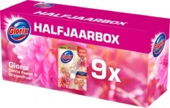 Glorix Aroma Lux Dahlia Flower & Dragonfruit - 9 Toiletblokken - Halfjaarbox - Voordeelverpakking -Huishoudelijke Benodigdheden Winkel 1200x761 4