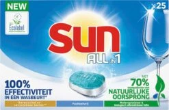 SUN® Sun All-in-1 Normaal Vaatwastabletten - 7 X 25 Tabletten - Voordeelverpakking 21 SUN® Sun All-in-1 Normaal Vaatwastabletten - 7 X 25 Tabletten - Voordeelverpakking -Huishoudelijke Benodigdheden Winkel 1200x784 1