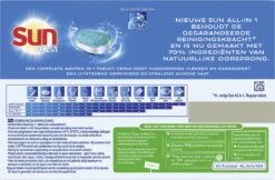 SUN® Sun All-in-1 Normaal Vaatwastabletten - 7 X 25 Tabletten - Voordeelverpakking 15 SUN® Sun All-in-1 Normaal Vaatwastabletten - 7 X 25 Tabletten - Voordeelverpakking -Huishoudelijke Benodigdheden Winkel 1200x786 2