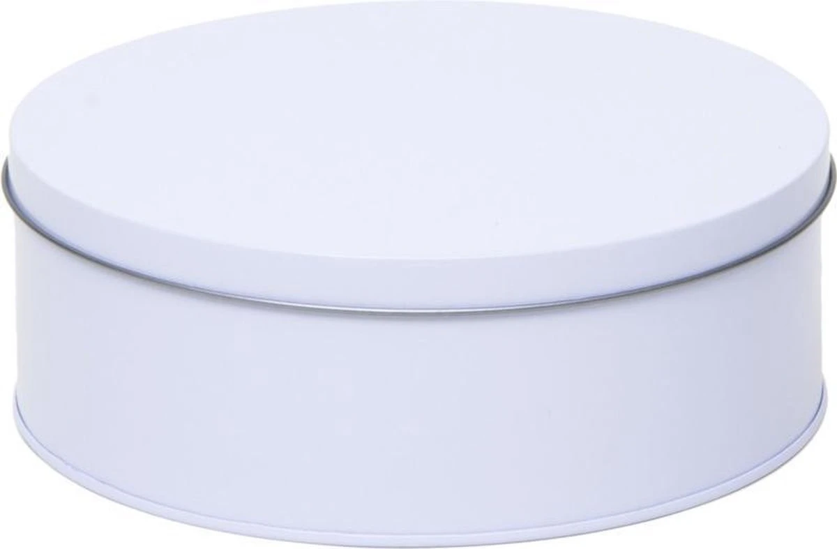 Merkloos Wit Rond Koekblik Opbergblik/bewaarblik 18 Cm - Witte Voorraadblikken/koekblikken - Snoeptrommels/koektrommels 1 Merkloos Wit Rond Koekblik Opbergblik/bewaarblik 18 Cm - Witte Voorraadblikken/koekblikken - Snoeptrommels/koektrommels