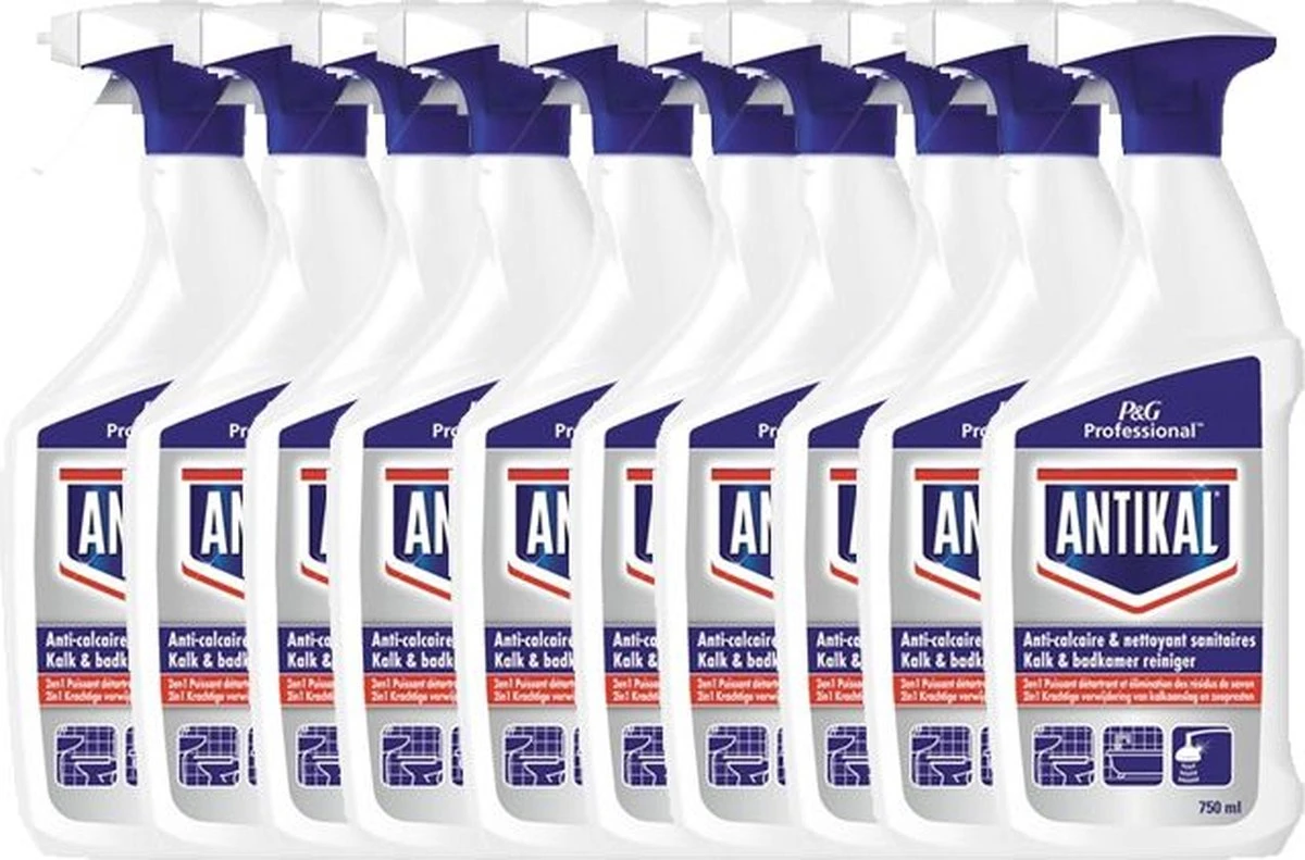 Antikal Kalkreiniger - Badkamerreiniger - 10x 750ml 1 Antikal Kalkreiniger - Badkamerreiniger - 10x 750ml