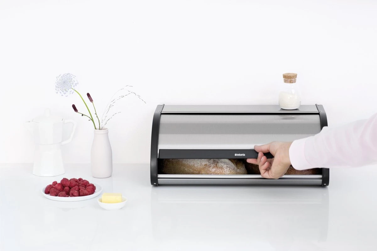 Brabantia Broodtrommel - Met Schuifdeksel - Matt Steel Fingerprint Proof 9 Brabantia Broodtrommel - Met Schuifdeksel - Matt Steel Fingerprint Proof - Afbeelding 9