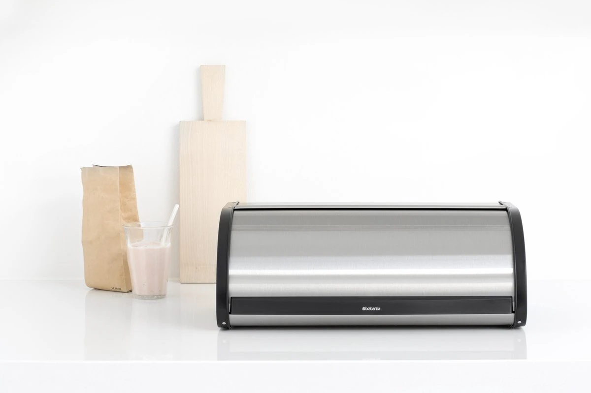 Brabantia Broodtrommel - Met Schuifdeksel - Matt Steel Fingerprint Proof 10 Brabantia Broodtrommel - Met Schuifdeksel - Matt Steel Fingerprint Proof - Afbeelding 10