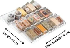 Merkloos Kruidenrek Voor In Lade - Kunststof - 2 Delig - Kleine Beschadiging -Huishoudelijke Benodigdheden Winkel 1200x831