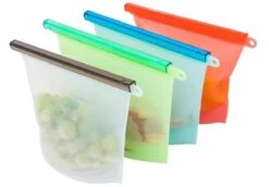 Merkloos Vershoudzakken Food Savers - Diepvrieszakken Vrieszakken Invrieszakken - Duurzaam Voedsel Bewaren - Siliconen - Herbruikbaar - Bewaarzakken - Lekvrij - BPA Vrij - Foodsavers - Fresh Bags - 3+1 Gratis -Huishoudelijke Benodigdheden Winkel 1200x838