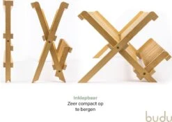 Budu Afdruiprek - Afdruiprekje Van Bamboe Hout - Afdruiprek Voor Afwas - Vaatwasrek - Keukenrek - Inklapbaar - Opvouwbaar - -Huishoudelijke Benodigdheden Winkel 1200x856 1